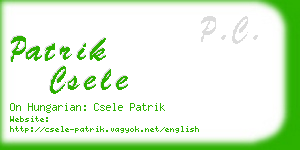 patrik csele business card